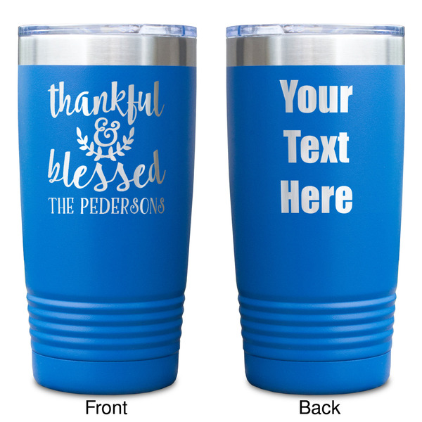 Thankful & Blessed Blue Polar Camel Tumbler - 20oz - Double Sided - Approval
