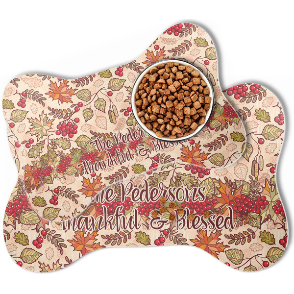 Thankful & Blessed Bone Shaped Dog Mats - MAIN