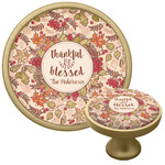 Thankful & Blessed Cabinet Knob - Gold (Personalized)