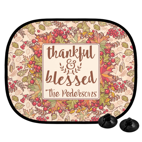 Custom Thankful & Blessed Car Side Window Sun Shade (Personalized)