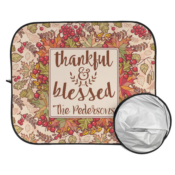 Thankful & Blessed Car Sun Shades - FOLDED & UNFOLDED