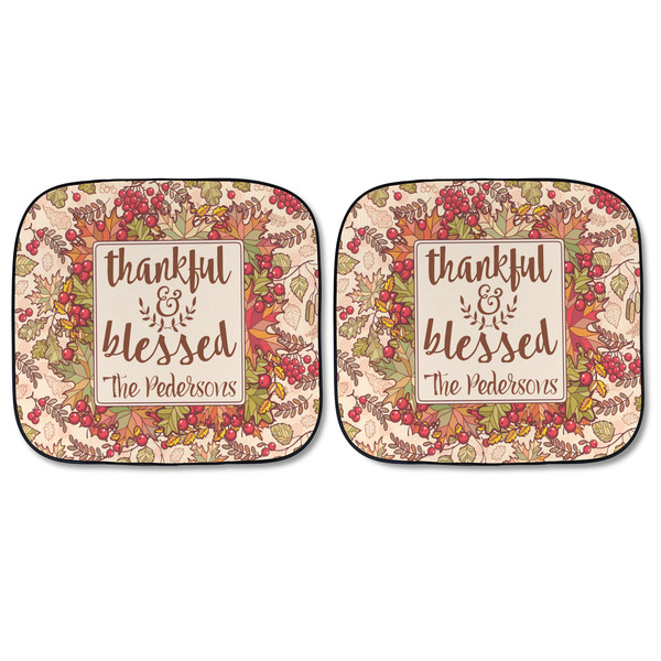 Thankful & Blessed Car Sun Shades - FRONT