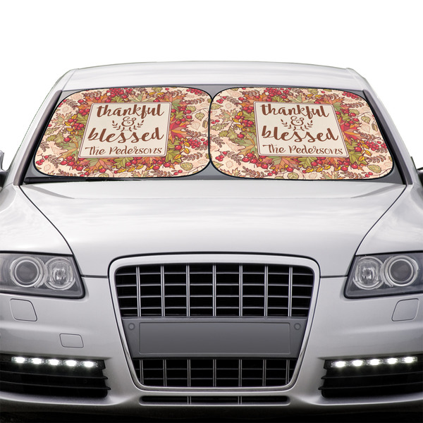 Thankful & Blessed Car Sun Shades - IN CONTEXT