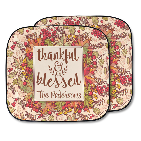 Custom Thankful & Blessed Car Sun Shade - Two Piece (Personalized)
