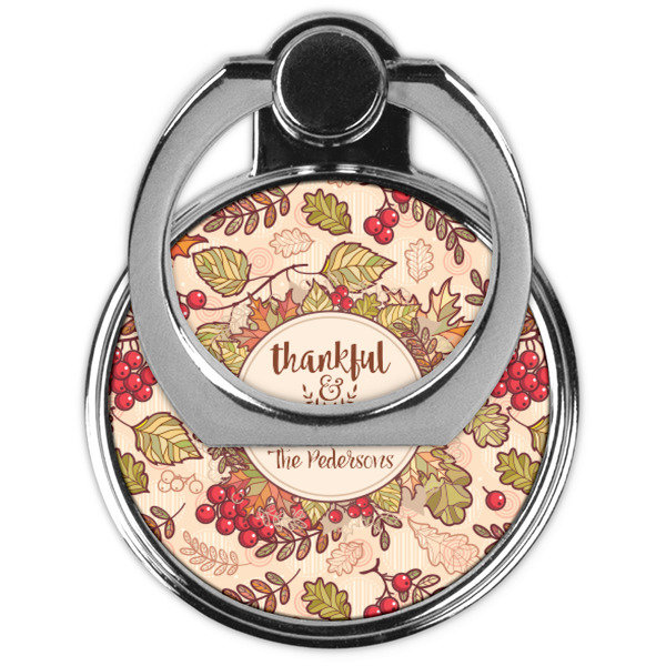 Thankful & Blessed Cell Phone Ring Stand & Holder - Front (Collapsed)