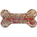 Thankful & Blessed Ceramic Dog Ornament - Front w/ Name or Text