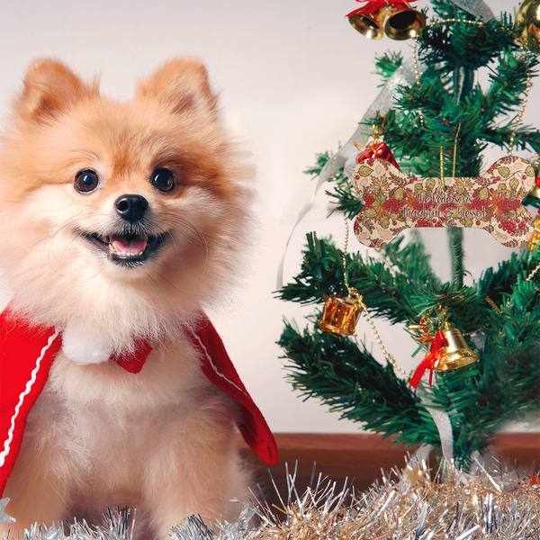 Thankful & Blessed Ceramic Flat Ornament - Bone (LIFESTYLE)