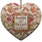 Thankful & Blessed Heart Ceramic Ornament w/ Name or Text