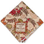 Thankful & Blessed Cloth Dinner Napkin - Single w/ Name or Text