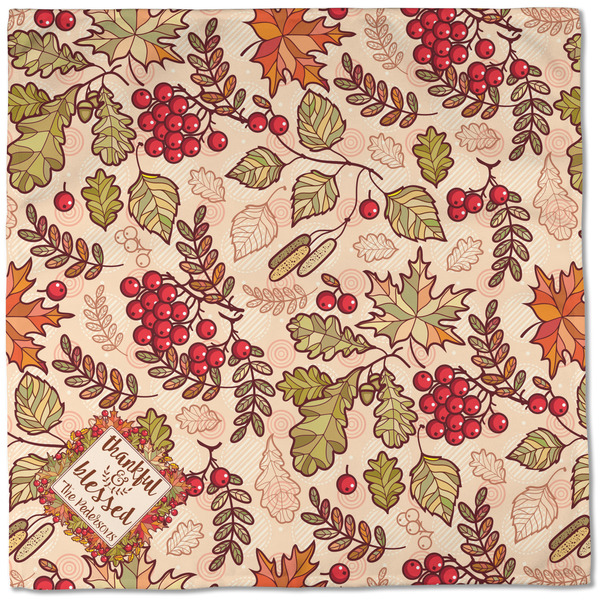 Thankful & Blessed Cloth Napkins - Personalized Dinner (Full Open)