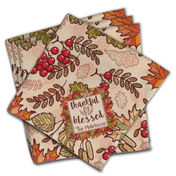 Thankful & Blessed Cloth Napkins (Set of 4) (Personalized)