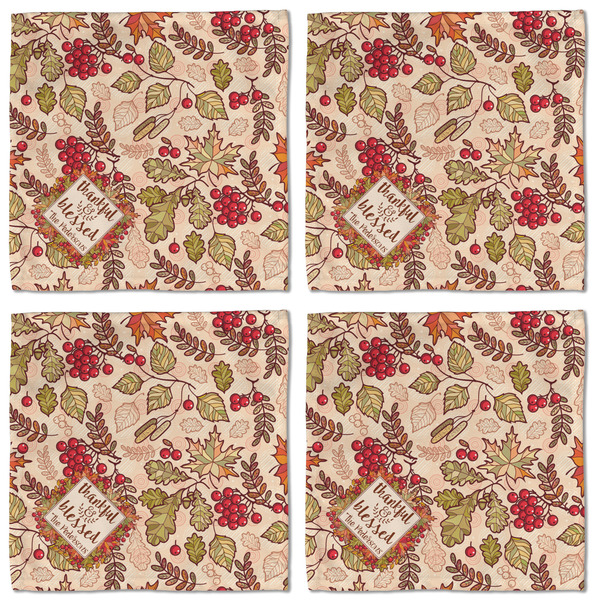 Thankful & Blessed Cloth Napkins - Personalized Lunch (APPROVAL) Set of 4