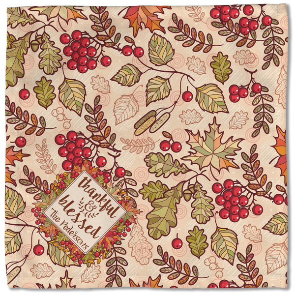 Thankful & Blessed Cloth Napkins - Personalized Lunch (Single Full Open)