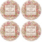 Thankful & Blessed Coaster Round Rubber Back - Apvl