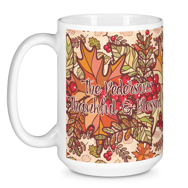 Thankful & Blessed Coffee Mug - 15 oz - White