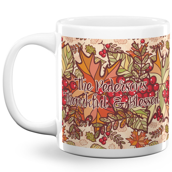 Thankful & Blessed Coffee Mug - 20 oz - White