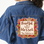 Thankful & Blessed Twill Iron On Patch - Custom Shape - 3XL (Personalized)