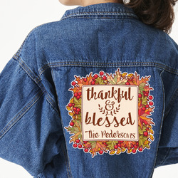 Thankful & Blessed Twill Iron On Patch - Custom Shape - 3XL - Set of 4 (Personalized)