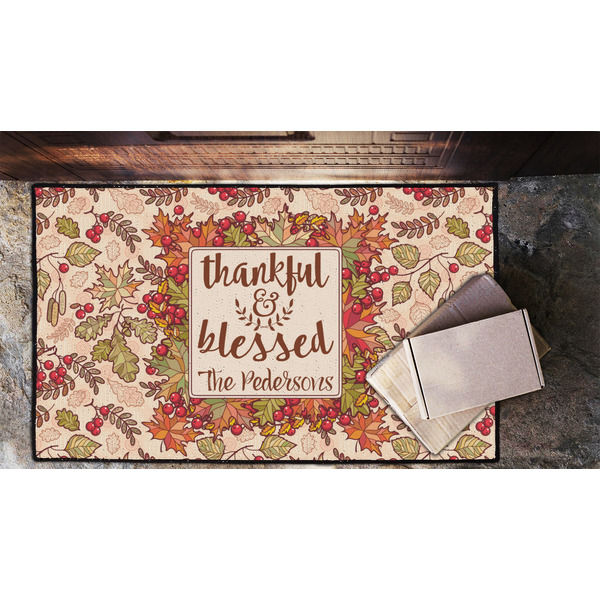 Thankful & Blessed Door Mat - LIFESTYLE (Lrg)
