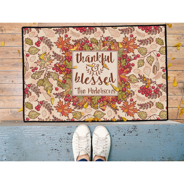 Thankful & Blessed Door Mat - LIFESTYLE (Med)