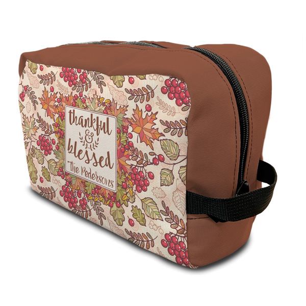 Custom Thankful & Blessed Toiletry Bag / Dopp Kit (Personalized)
