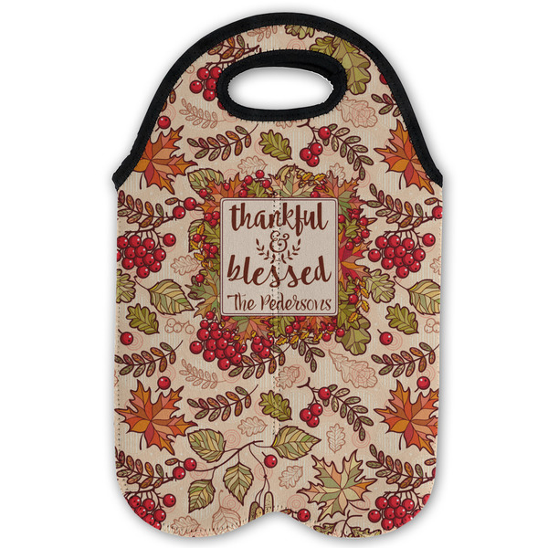 Thankful & Blessed Double Wine Tote - Flat (new)