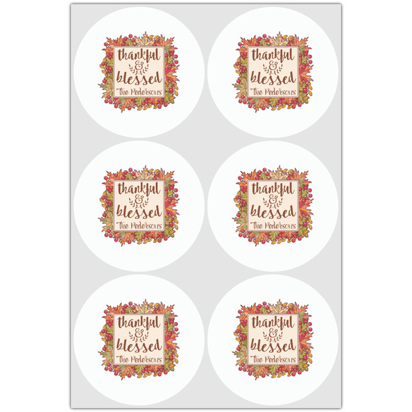 Thankful & Blessed Drink Topper - Large - Set of 6