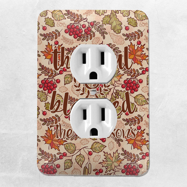 Thankful & Blessed Electric Outlet Plate - LIFESTYLE