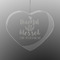 Thankful & Blessed Engraved Glass Ornaments - Heart