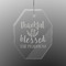 Thankful & Blessed Engraved Glass Ornament - Octagon (Personalized)