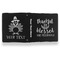 Thankful & Blessed Leather Binder - 1" - Black- Back Spine Front View