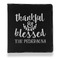 Thankful & Blessed Leather Binder - 1" - Black - Front View