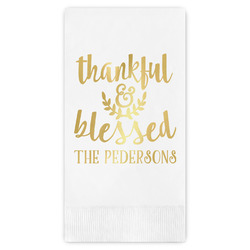 Thankful & Blessed Guest Napkins - Foil Stamped (Personalized)