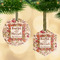 Thankful & Blessed Flat Glass Ornament w/ Name or Text