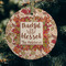 Thankful & Blessed Frosted Glass Ornament - Round (Lifestyle)