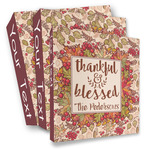 Thankful & Blessed 3 Ring Binder - Full Wrap (Personalized)