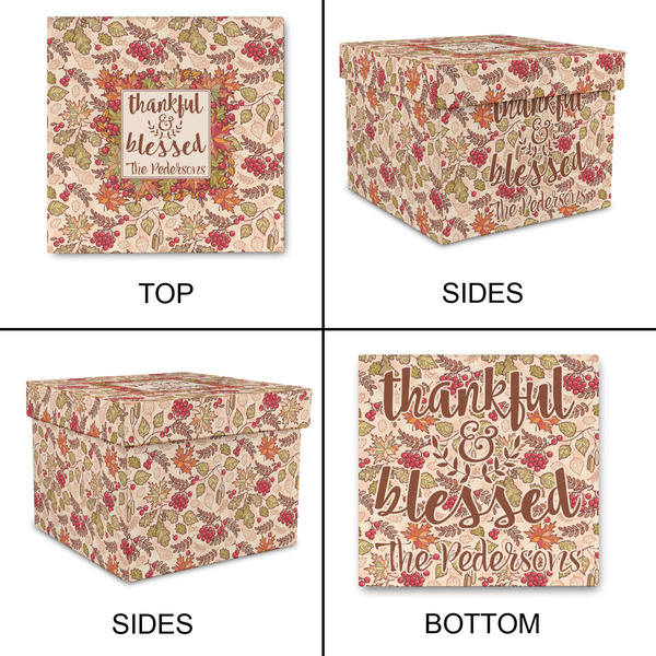 Thankful & Blessed Gift Boxes with Lid - Canvas Wrapped - Large - Approval