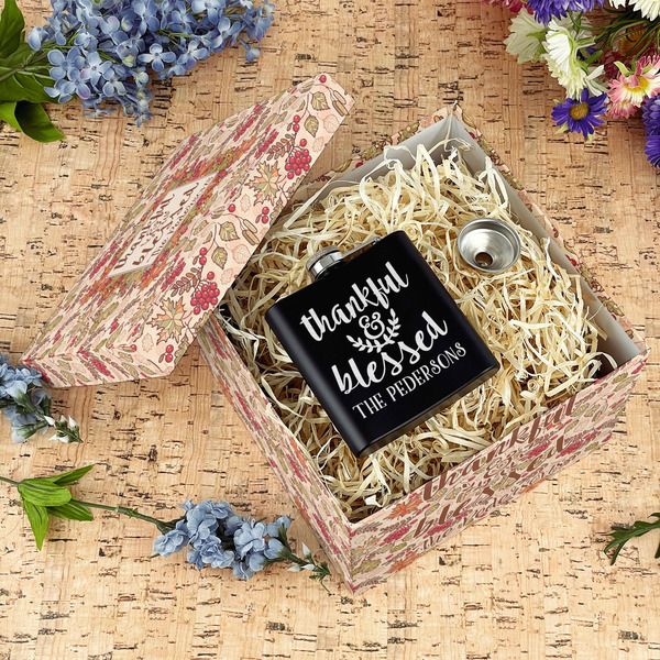 Thankful & Blessed Gift Boxes with Lid - Canvas Wrapped - Large - In Context