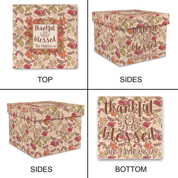 Thankful & Blessed Gift Boxes with Lid - Canvas Wrapped - Medium - Approval