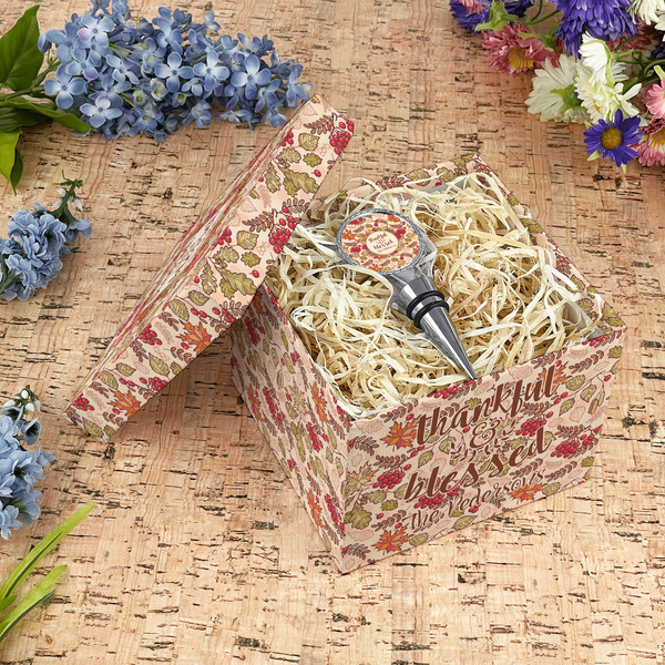 Thankful & Blessed Gift Boxes with Lid - Canvas Wrapped - Medium - In Context