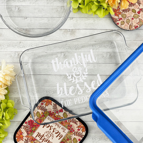 Thankful & Blessed Glass Baking Dish - LIFESTYLE (13x9)