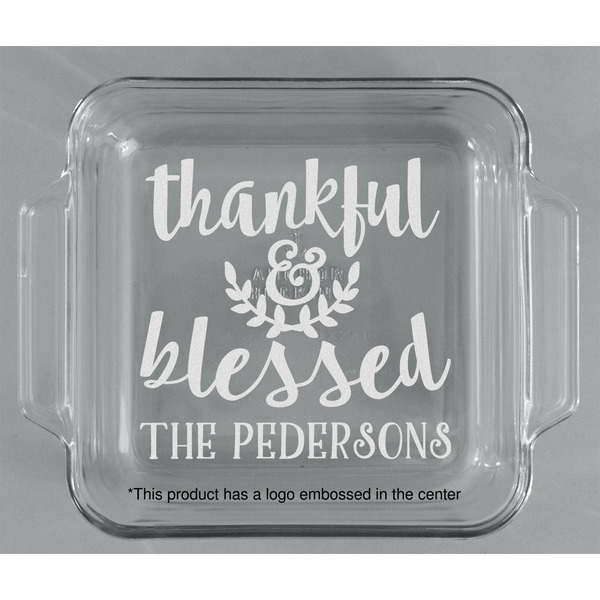Thankful & Blessed Glass Cake Dish - APPROVAL (8x8)