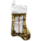 Thankful & Blessed Gold Sequin Stocking - Front