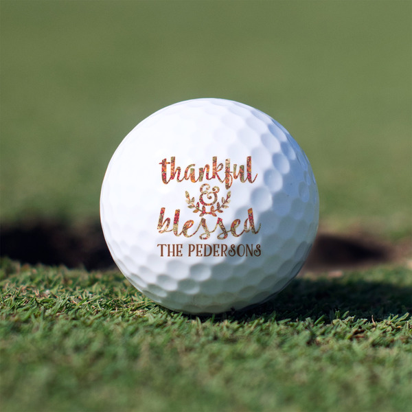 Custom Thankful & Blessed Golf Balls - Non-Branded - Set of 3 (Personalized)