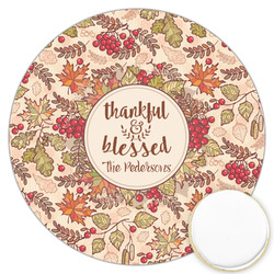 Thankful & Blessed Printed Cookie Topper - 3.25" (Personalized)