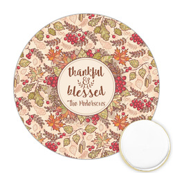 Thankful & Blessed Printed Cookie Topper - Round (Personalized)