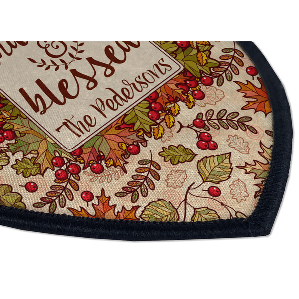 Thankful & Blessed Iron on Shield 3 Detail