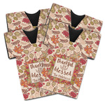 Thankful & Blessed Jersey Bottle Cooler - Set of 4 (Personalized)