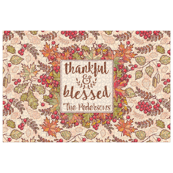 Custom Thankful & Blessed 1014 pc Jigsaw Puzzle (Personalized)