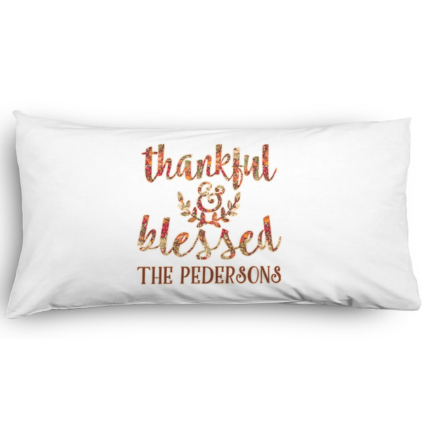 Custom Thankful & Blessed Pillow Case - King - Graphic (Personalized)